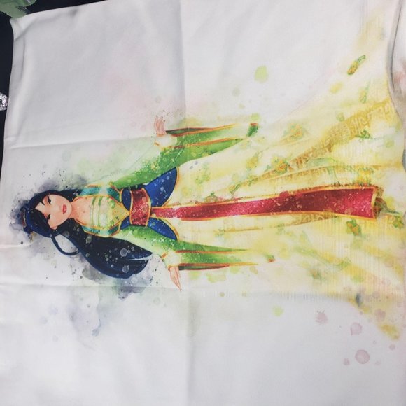 Mulan Princess Mouse Themed Home Decorative Throw White Pillowcase - Picture 5 of 12